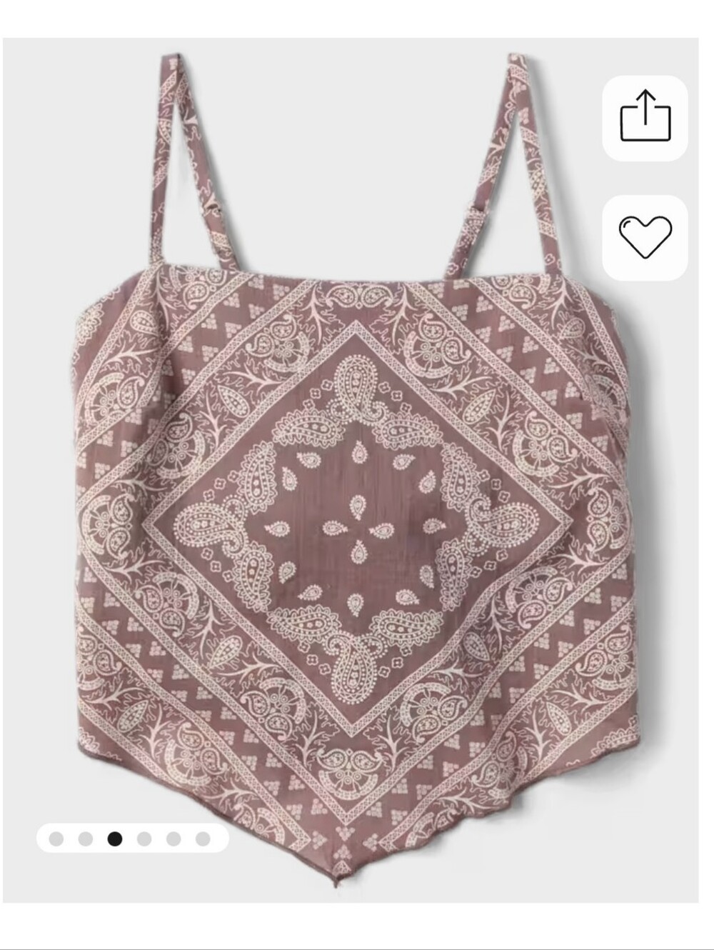 NWT Girls Boho Bandana Print Handkerchief Cami Tank Top Size Large 12-14